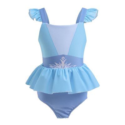 NEWEPIE Frozen Elsa Princess One-Piece Tankini Swimsuits for Baby Girls Swimwear Surf Beach Summer Swimming Bikini Set 18-24M