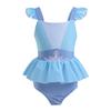 NEWEPIE Frozen Elsa Princess One-Piece Tankini Swimsuits for Baby Girls Swimwear Surf Beach Summer Swimming Bikini Set 18-24M view 1