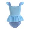 NEWEPIE Frozen Elsa Princess One-Piece Tankini Swimsuits for Baby Girls Swimwear Surf Beach Summer Swimming Bikini Set 18-24M view 3