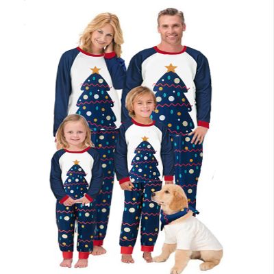 Awoscut Christmas Family Matching Pajamas Christmas Pjs Holiday Nightwear Sleepwear Sets Long Sleeve Pjs(Style308, Dog, 2XL)