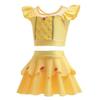 NEWEPIE Belle Princess Two-Piece Tankini Swimsuit for Baby Girls Bathing Suits Ruffles Swimwear Surf Beach Summer Swimming Bikini Set 6-7T view 2