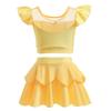 NEWEPIE Belle Princess Two-Piece Tankini Swimsuit for Baby Girls Bathing Suits Ruffles Swimwear Surf Beach Summer Swimming Bikini Set 6-7T view 3