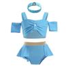 NEWEPIE Princess 3-Piece Tankini Swimsuits for Baby Girls Swimwear Surf Beach Summer Swimming Bikini Set w/Headband 18-24M view 1