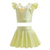 NEWEPIE Flower Fairy Princess Two-Piece Tankini Swimsuit for Baby Girls Swimwear Surf Beach Summer Swimming Bikini Set 18-24M view 2