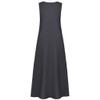 Long Dress for Women Summer Casual Plus Size Color Block Sleeveless Maxi Dresses with Pockets Grey view 3
