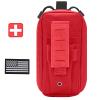Ifak Med Trauma Kit, Molle Tactical Emergency First Aid Kit,Red Military Survival Molle EMT Medical Kit Refill Supplies Fot Duty Belt view 4