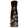 Boho Dress for Women Fashion Floral Sleeveless Summer V Neck Pockets Party Maxi Long Dresses Brown view 4