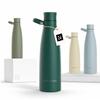 LARS NYSM Stainless Steel Insulated Water Bottle 25oz 34oz | Insulated Thermo Flask for Hot and Cold Beverages | Leakproof Drinking Bottle (Pine Green, 25.4oz) view 1