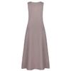 Long Dress for Women Summer Casual Plus Size Color Block Sleeveless Maxi Dresses with Pockets Khaki view 3