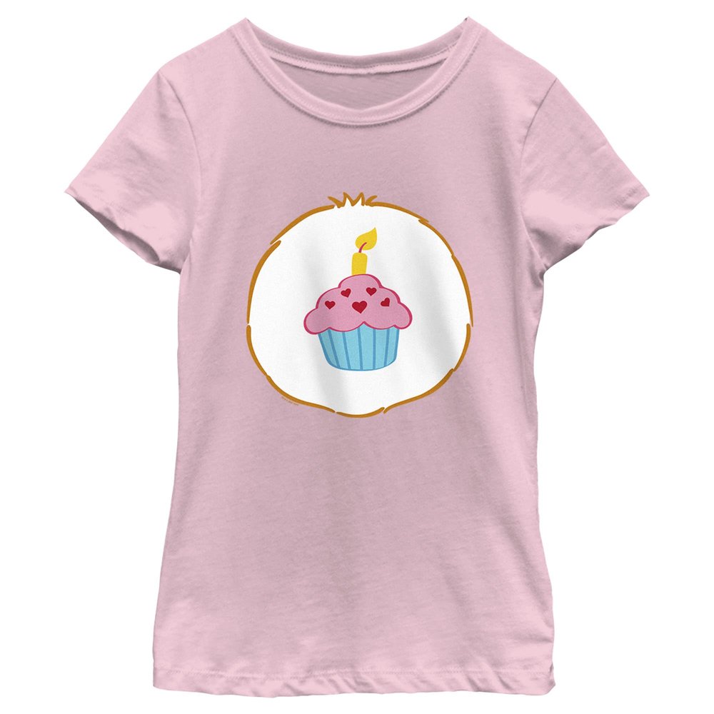 Fifth Sun Care Birthday Bear Girls Short Sleeve Tee Shirt, Light Pink, Medium