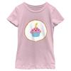 Fifth Sun Care Birthday Bear Girls Short Sleeve Tee Shirt, Light Pink, Medium view 1
