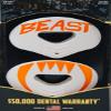 Beast - WHT/ORG Lip Protector MOUTHGUARD 2-Pack, One Size Fits All, Works with or Without Braces, Includes Tethers, Football, All Sports view 1
