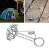Awning Anchors Rope Tightener Deck Anchor Outdoor Windproof Super Light Tent Nail Pegs Spiral Tent Stakes for Camping Boat Hiking , 4Pcs Tent Stakes , 4Pcs Tent Stakes , Awning Anchors Rope Tightene view 2