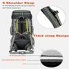 KLZUOPT Hiking Backpack 75L Large Outdoor Climbing Backpack Capacity Travel Camping Fishing Hiking Backpacks Waterproof Sports Rucksack Bags Multi-Pock view 4