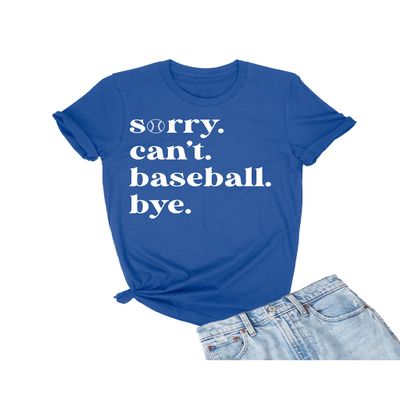 5X-Large Royal Mens Sorry Can't Baseball Bye Funny Mom T-Shirt