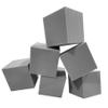 ENVIROLITE 6" Bulk Foam Cubes - Premium Quality Foam Cubes for Foam Pits | for BMX Pits, Trampoline Parks, Ninja Gyms, Gymnastics & Skatepark Foam Pits | 64 Foam Cubes, Light Grey view 1