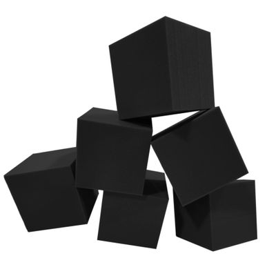 ENVIROLITE 6" Bulk Foam Cubes - Premium Quality Foam Cubes for Foam Pits | for BMX Pits, Trampoline Parks, Ninja Gyms, Gymnastics & Skatepark Foam Pits | 64 Foam Cubes, Black