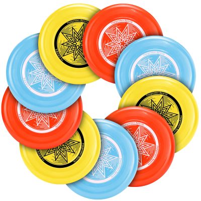 Eastgoing 9 Pack Flying Discs Set for Outdoors Beach Backyard Sports Classic Play Discs for Adults (9.05-Inches)- Assorted Colors
