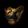 Half Face Samurai Mask Oni Mempo Japanese Ronin Demon NOH for Airsoft Paintball BB Gun Motorcycle Gold Joker KKD KK33 view 4