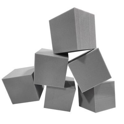 ENVIROLITE 8" Foam Cubes - Premium Quality Foam Cubes for Foam Pits | for BMX Pits, Trampoline Parks, Ninja Gyms, Gymnastics & Skatepark Foam Pits | 27 Foam Cubes, Light Gray