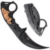 Snake Eye Tactical Everyday Carry Assist Style Folding Pocket Knife EDC (Brown Wood) view 1