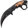Snake Eye Tactical Everyday Carry Assist Style Folding Pocket Knife EDC (Brown Wood) view 2