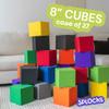 ENVIROLITE 6" Bulk Foam Cubes - Premium Quality Foam Cubes for Foam Pits | for BMX Pits, Trampoline Parks, Ninja Gyms, Gymnastics & Skatepark Foam Pits | 64 Foam Cubes, Red view 3