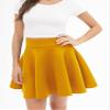 MBJ WB211 Women's Basic Versatile Stretchy Flared Skater Skirt for Girl XXXL Mustard view 2