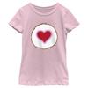 Care Bears Tenderheart Bear Girls Short Sleeve Tee Shirt Light Pink view 1