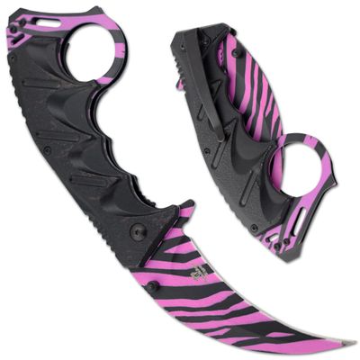 Snake Eye Tactical Everyday Carry Assist Style Folding Pocket Knife EDC (Pink)