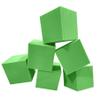 ENVIROLITE 6" Bulk Foam Cubes - Premium Quality Foam Cubes for Foam Pits | for BMX Pits, Trampoline Parks, Ninja Gyms, Gymnastics & Skatepark Foam Pits | 64 Foam Cubes, Lime Green view 1