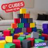 ENVIROLITE 6" Bulk Foam Cubes - Premium Quality Foam Cubes for Foam Pits | for BMX Pits, Trampoline Parks, Ninja Gyms, Gymnastics & Skatepark Foam Pits | 64 Foam Cubes, Lime Green view 2