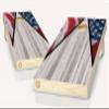 Cornhole American Flag Patriotic Light Board Vinyl Wrap Laminated Sticker Set Decal view 1
