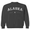 0497. Vintage Retro Graphic Alaskan Alaska State Men's Crewneck Sweatshirt (Characol X-Large) Charcoal view 1