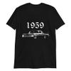 1959 Chevy Impala Antique Collector Car Custom Classic Cars Short-Sleeve Unisex T-Shirt Black view 1