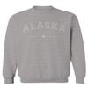 0497. Vintage Retro Graphic Alaskan Alaska State Men's Crewneck Sweatshirt (Light Gray Large) view 1