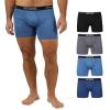 32 Degrees COOL Mens 4-PACK Quick Dry Performance Boxer Brief With Comfort Elastic Waistband, Black/Blue/Denim/Charcoal, Small view 1