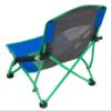 ALPS Mountaineering Rendezvous Low Camping Chairs for Adults with Arms, Cool Mesh Center, Powder Coated Steel Frame, Compact Folding Design and Carry Bag, Blue/Green view 4