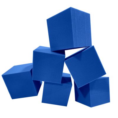 ENVIROLITE 8" Bulk Foam Cubes - Premium Quality Foam Cubes for Foam Pits | for BMX Pits, Trampoline Parks, Ninja Gyms, Gymnastics & Skatepark Foam Pits | 27 Foam Cubes, Blue