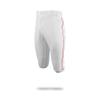 MARUCCI Adult EXCEL Double-Knit Piped Baseball Short Pant, White/RED, Adult X-Large view 1