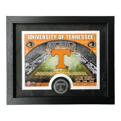 Tennessee Volunteers 9" x 11" Photo Frame with Custom Print and A Minted Medallion Coin