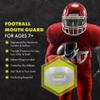DAMAGE CONTROL Youth Football Mouth Guard  Breathable No Boil Mouthpiece, Protects Lips & Teeth, Works with Braces, Includes Helmet Strap  Sports Gear & Accessories (White) view 2