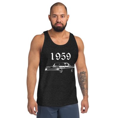 1959 Chevy Impala Antique Collector Car Custom Classic Cars Unisex Tank Top