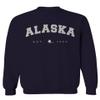 0497. Vintage Retro Graphic Alaskan Alaska State Men's Crewneck Sweatshirt (Navy 2X Large) view 1