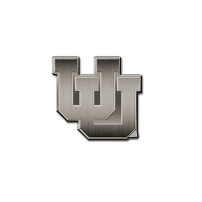 Rico Industries NCAA Utah Utes Antique Auto Emblem Antique Nickel Auto Emblem for Car/Truck/SUV