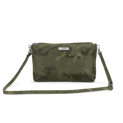 JuJuBe | Be Quick Shoulder Bag/Wristlet Purse Organizer for Travel or Diaper Bag | Camo Green, Mother's Day Gift