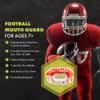 DAMAGE CONTROL Youth Football Mouth Guard  Breathable No Boil Mouthpiece, Protects Lips & Teeth, Works with Braces, Includes Helmet Strap  Sports Gear & Accessories (Hitman) view 2