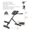 WAHHWF Hyperextension Bench Roman Chair Back Extension Machine - Adjustable and Foldable Back Extension Bench, Home Gym Abdominal Workout Equipment view 2