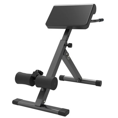 WAHHWF Roman Chair Abdominal Trainer, Heavy Duty Folding Roman Chair Hyperextension Bench Back Extension for Home Gym, Loads 330lbs (Color : Black)