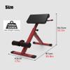 WAHHWF Roman Chair Abdominal Trainer, Heavy Duty Folding Roman Chair Hyperextension Bench Back Extension for Home Gym, Loads 330lbs (Color : Black) view 3